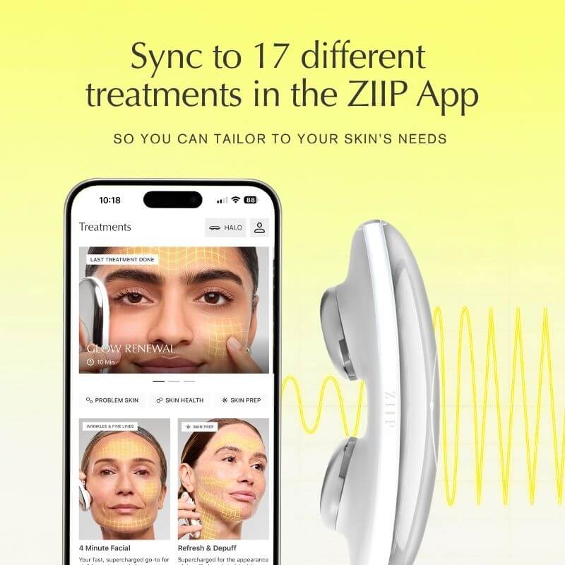 Infographic showing how the ZIIP HALO syncs to the ZIIP App