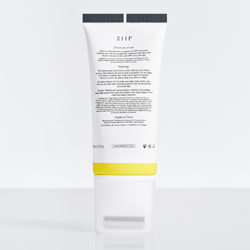 ZIIP Firm Gel bottle back with ingredients list
